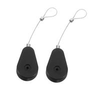 Hoement 2 Pcs Retractable Theft Cable Case with Adjustable Telescopic Steel Wire Automatic Retractable Lost Wire Holder Versatile Security Lock Box for Travel and Home Use