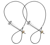 Hoement 2 Sets Gate Latch Cable Pull String Gate Cable Pull for Wooden Fences and Door Opening