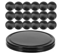 Hoement 20pcs Black Silicone round Car Non Slip Dashboard Mat with Thickened Buffer Layer and Raised Edges, Mini Anti Slide Grip Pad for Car Interior and Dashboard, Spill Prevention