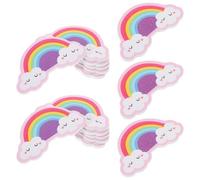 Hoement 20pcs Cartoon Rainbow Shape Nail Files Made of Safe Eva Material for High Efficient Nail Buffering and Filing for Daily Manicures and Art Designs