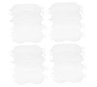 Hoement 20pcs Disposable White Eye Masks Soft Polyester Silk-Like Nap Eye Covers Portable Practical Sleeping Shades for Travel and Home Use