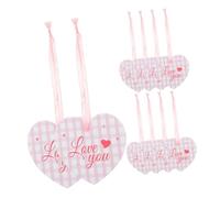 Hoement 20pcs Heart-shaped Love Greeting Cards with Pink Ribbon Versatile Valentine S Day Present Tags for Weddings Birthdays Candy Bags DIY Notes and Labels for Women