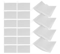 Hoement 20pcs Large Capacity Lightweight Pe Stationery Bags with Zipper Pencil Pouches for Pens and Scissors, Washable Plastic Pen Bags Suitable for Travel and School Organisation