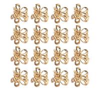 Hoement 20pcs Mini Gold Flower Hair Clips Metal Clips and Women, Elegant and Charming Design that Keeps Hair in Place, for Daily Wear and Formal Occasions