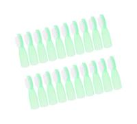 Hoement 20pcs Mini Soft Short Handle Toothbrushes for Prison Use Portable Oral Care Essentials in Light Green Suitable for Detention and Psychiatric Facilities