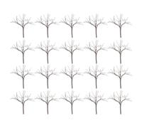 Hoement 20pcs Miniature Cherry Tree Boles for Model Trains and Micro-landscape Decor, Crafted from Iron Wire with DIY Flexibility and Attention to Detail, for Display Cabinet Arrangements