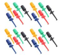 Hoement 20pcs Multimeter Test Hook Clips for Electronic Testing with Large Spring, Plastic Material, Versatile Use for Integrated Circuits and Small Electronic Devices in Laboratory