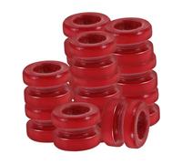 Hoement 20pcs Red Acoustic Guitar String End Beads Metal Ball Ends Replacement Hardware for Electric Bass and 12-string Guitar String Upgrade Accessories