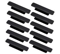 Hoement 20pcs Self Adhesive Cabinet Door Handles Black Instant Pulls for Kitchen Cupboard Drawer Durable Multi Purpose Polished Surface Handles for Wardrobe Closet Furniture