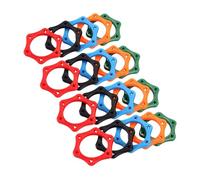 Hoement 20pcs Shockproof Mic Grip Rings for Wireless Handheld Microphones, Lightweight Plastic Anti-slip Microphone Protection Bands, Vibrations Absorbing Covers for Karaoke Random Color