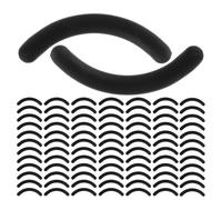 Hoement 210pcs Eyelash Curler Replacement Pads with Rubber Elasticity for Lash Curlers, Portable Convenience and Gentle Use, for Makeup Routine and Keeping in Your Cosmetic Bag, Black
