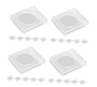Hoement 24pcs Button Safety Protector Switch Surround Electrical Box Cover Wall-mounted Key Cabinet Cover Button Protector Material Easy Install Fit