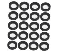 Hoement 24pcs Rubber Washers with Mesh Filter Flat Sealing Gaskets for Shower Hose and Faucet Plumbing Iron Screen Rings for Leak Prevention and Debris Filtration
