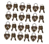 Hoement 25pcs Antique Heart Padlocks with Keys Retro Heart Locks for Luggage Diaries Jewelry Boxes Couple Love Locks for Wishing Trees and Bridges Decorative and Secure