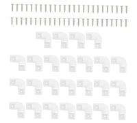 Hoement 25pcs LED Strip Corner Connectors Channels with Screws Lightweight Plastic LED Channels for Easy Light Turning and Secure Installation