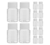 Hoement 25pcs Small Medicine Container Plastic Bottles Reusable Sample Jars for Medication Storage for Pill Storage and Portable Dropper Bottles