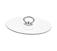 Hoement 26cm Flat Tempered Glass Lid Universal Pot Cover Round Microwave Splatter Guard Replacement Lid for Cold Dish and Seasoning Pots