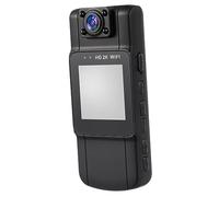 Hoement 2k HD Body Camera with 1.6-inch Screen, Long Battery Life, Wifi Back Clip Video Recorder for Security and Outdoor Sports, Rotatable Lens, Black, Compatible with Dc5.00 Voltage
