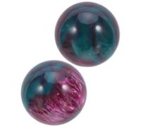 Hoement 2Pcs 50Mm Purple Resin Baoding Balls with Marble Pattern - Hand Training Massage Balls for Stress Relief and Muscle Relaxation, Decorative Fitness Hand Exercise Spheres for Home