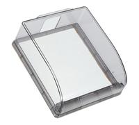 Hoement 2pcs Adhesive Socket Covers Wall Plug Protector for Bathroom Kitchen Balcony Easy Install Removable Outlet Safety Shield Stylish Modern Design