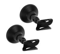 Hoement 2pcs Adjustable Desk Microphone Stand round Weighted Base, Portable Plastic Microphone Brackets for Podcasting and Desktop Use, Table Top Mic Holder Suitable for Live