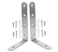 Hoement 2pcs Anti Tip Furniture Anchors Baby Proofing Cabinet Wall Mount Angle Brackets 4mm Thick Safety Dresser Secure Kit for Child Safety and Earthquake Protection