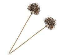 Hoement 2pcs Antique Brass Cigar Draw Tool with Peacock Design Portable Long Needle Cigar Punch for Repairing Tight Draws Enhancing Airflow Compact Pocket-Sized Vintage for Men