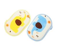 Hoement 2pcs Bath Sponges Cartoon Body Scrubbers for Gentle Cleaning Lightweight Compact Design for Bathing and Newborn Care Elephant Theme