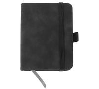 Hoement 2pcs Black Pocket Notebook Small Notepad Set with Imitation Leather Cover and Paper, Simple and Stylish Design for Note Taking, Planning, and Keeping Important Tasks Organized