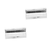 Hoement 2pcs Box Metal Pill Case Pill Storage Case Weekly Pill Organizer Weekly Pill Holder Small Pill Case Travel Pill Organizer Case Monthly Pill Organizer 7 Day Pill Case
