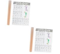 Hoement 2pcs Clarinet Chord Chart Beginner Fingering Guide Chord Poster for Clarinet Learning