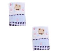 Hoement 2pcs Cotton Bath Towel for Boys and Girls Cartoon Jacquard Pattern for Newborn Girl Months Soft Washcloth for Bath