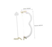 Hoement 2pcs Cupid Costume Accessories Set - White Heart-shaped Bow and Arrow Props for Valentine’s Day Couples Party, Angel Cupid-themed Cosplay and Costume Accessory