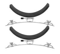 Hoement 2pcs Drum Leg Support Silver Stainless Steel Sponge Padding Portable Professional Sl inish Enhanced Playing Experience for Marching Bands Performance