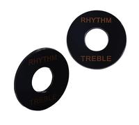 Hoement 2pcs Gasket Guitar Parts Accessories Toggle Plate Washer Rhythm Treble Ring for Electric Acoustic