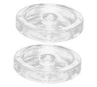 Hoement 2Pcs Glass Fermenting Weights for Wide Mouth Jars Pickling Jar Weights with Easy Grip for Kimchi Sauerkraut and Sourdough Fermentation Safe and Fermenting Accessories