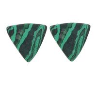 Hoement 2Pcs Green Gemstone Large Triangle Guitar Picks Bass Plectrums Lightweight Finger Protecting Picks Portable Guitar Gear Accessories for Acoustic and Electric