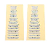 Hoement 2pcs Guitar Fretboard Decals: Trapezoidal Inlay Markers for Electric Acoustic and Bass Fingerboard Decoration Beginner Practice Tool for Learning Chords and Guitar Skills