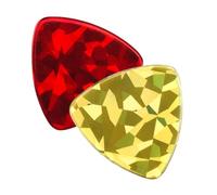 Hoement 2pcs Guitar Pick Ukulele Pick Acoustic Guitar Thickness Triangle Bass Sparkling for Acoustic Playing