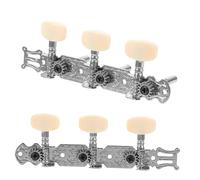 Hoement 2pcs Guitar Tuning Pegs with Resin Knobs Metal and Resin Materials for Classical Guitar Left Right-handed Compatible Random Color Accessories