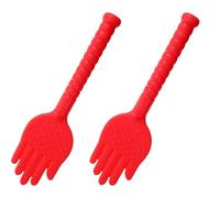 Hoement 2pcs Handheld Massage Paddle Red Portable Pressure Point Massage Tool for Deep Muscle Relaxation Fitness Support for Yoga Compact Back Neck Shoulder Massager for Home Use