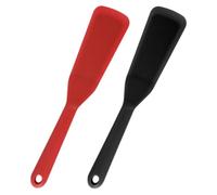 Hoement 2pcs Heat Resistant Non Stick Silicone Wok Spatula Kitchen Cooking Turners for Pancakes Fish Frying Baking with Hanging Design Easy to Clean