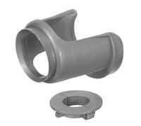 Hoement 2pcs Heavy Duty Oxygen Cylinder Carrying Handle and Collar Ring in Silver Plastic with Enhanced Safety Grip, Designed for Workplace Environments and Transport, Sturdy to Withstand