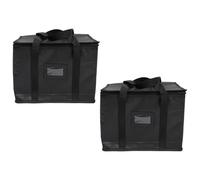Hoement 2pcs Insulated Reusable Grocery Bag with Braided Coating and Aluminium Lining for Fresh and Cold Preservation, Portable Thermal Food Carrier Suitable for Work and School