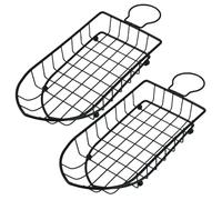 Hoement 2Pcs Iron Kitchen Fruit and Bread Baskets Reusable Multi-function Fry Basket for Home Restaurant Snack Storage Holder Lightweight Design