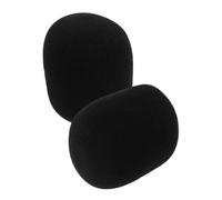 Hoement 2pcs Large Washable Microphone Windscreen Covers Thick Sponge Protection for Ktv Parties and Outdoor Use Easy to Install Fits Microphones Enhances Sound Quality