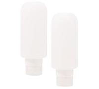 Hoement 2pcs Leakproof Travel Bottles for Toiletries 200ml Portable Silicone and Pp Squeeze Shower Bottles Save Space Refillable Containers for Travel