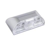 Hoement 2pcs LED Infrared Sensor Night Lamp for Door Locks Pir Human Body Detection Auto Off Easy Install with Adhesive Silver for Bedroom Closet Corridor Garage