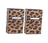 Hoement 2pcs Leopard Print Cigarette Case Covers Protective Shells for Cigarettes Lightweight Portable for Men Damp and Squeeze Resistant Tobacco