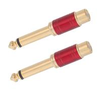 Hoement 2PCS Male to Rca Female Audio Adapter Stereo Jack Connector with Sound Transmission for Theater Live Performance and Audio Accessories